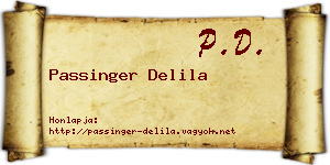 Passinger Delila névjegykártya